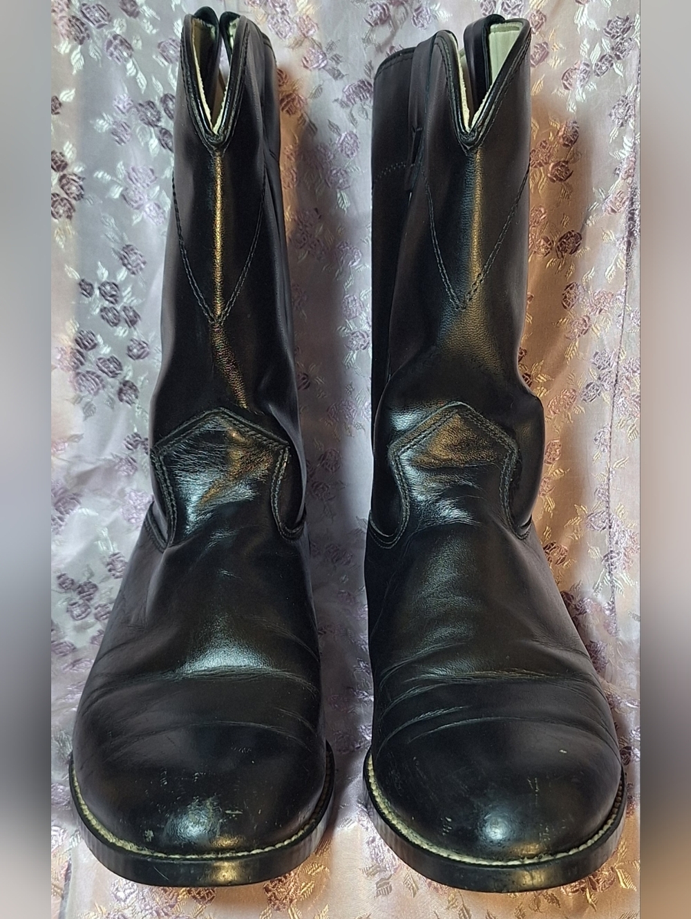 LAREDO Black Men's Western Pull-On Leather Boots